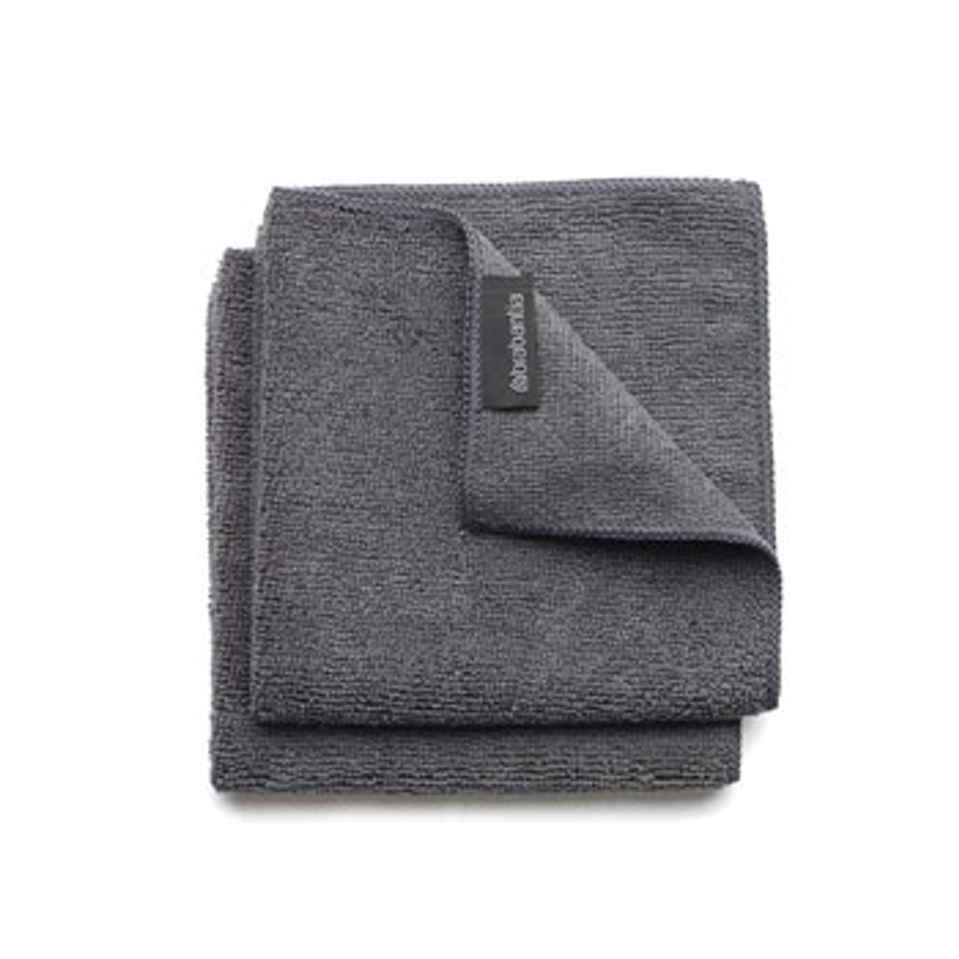 Chiffons de nettoyage en microfibre gris foncé